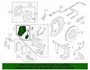 Rear left caliper motor Audi Q5 80A 18-24