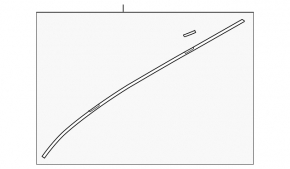 Right roof lining for Subaru b10 Tribeca roof rails