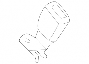 Rear left seat belt latch for Porsche Macan 15-26 black