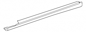 Right threshold Mercedes C-class W205 300/350e/350h/400 15-21 without molding
