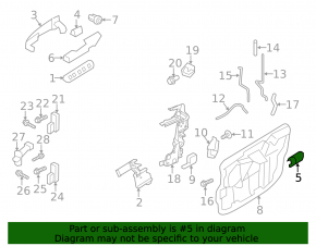 Plug outer handle front left Ford Explorer 11-19 structure