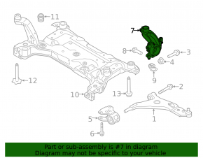Rusty front right axle with hub for Ford Escape MK3 13-19