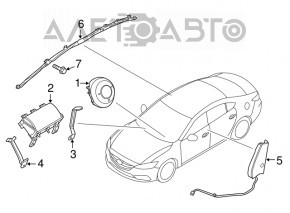 Mazda 6 14-16 steering wheel airbag