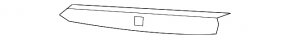 Left front bumper molding for Jaguar XF 16-20, gloss black