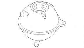 Coolant expansion tank VW Jetta 11-18 USA without cap