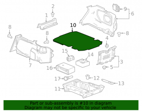 Trunk floor Chevrolet Camaro 16- coupe, black