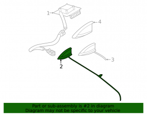 Nissan Ariya 23-25 fin antenna with housing
