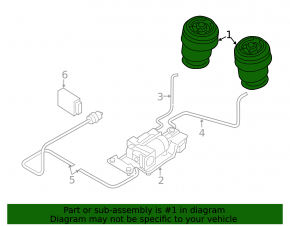 Air spring rear left BMW X5 F15 14-18