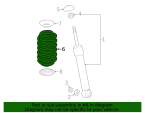 Rear left spring Toyota Camry v70 18- hybrid LE\XLE hardness red