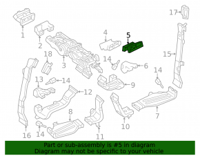 Center console air vent (2nd row) Audi Q7 16-19 black, butt