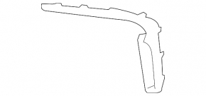 Left front bumper molding for BMW X7 G07 19-22, gloss black, M-Sport