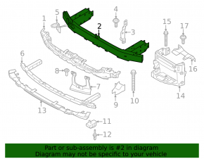 Front bumper reinforcement for BMW 7 G70 23-25 with m sport trim, bumper support