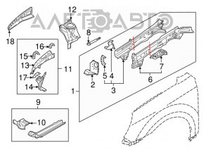 Quarter front right Subaru Outback 10-14