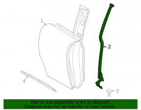 Door seal rear right Mini Cooper Clubman R55 07-14 vertical