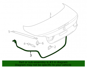 Trunk lid seal BMW 4 F33 14-20 convertible