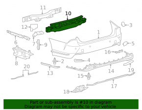 Lexus LS 18-23 Rear Bumper Absorber