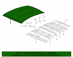 Roof metal Honda Clarity 18-21 usa sawed off, dents