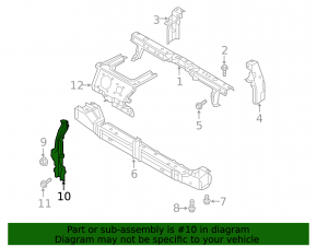Nissan Leaf 11-12 Hood Lock Plate