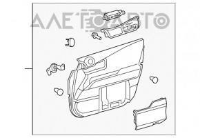 Door trim panel, front left, Lexus RX350 RX450h 10-15 black, armrest gray, type 1