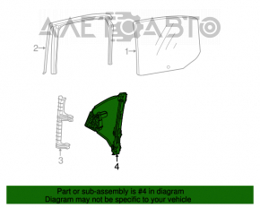 Window lifter with motor rear right Fiat 500L 14-14