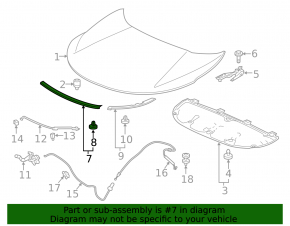 Central bonnet seal Honda CRV 17-22