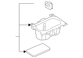 Subaru Forester 25-26 armrest, black, blue stitching
