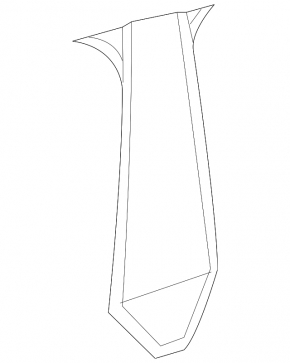 Mercedes CLA 14-19 front right side door trim, center pillar