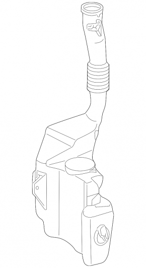 Mercedes GLK-class X204 10-15 washer reservoir without headlight washer