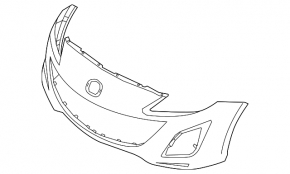 Front bumper bare Mazda3 MPS 10-10