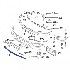 Ford F-150 21-23 Front Bumper Lip