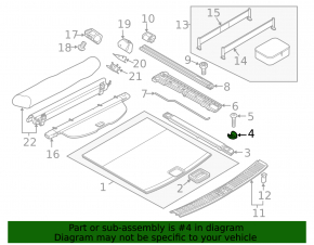 Audi A4 B9 Trunk Hook 17-25 Chrome