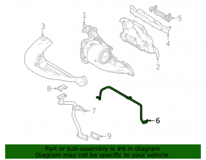 Volvo XC60 22-26 B6 Turbo Oil Supply Line