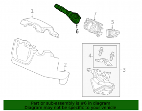 Left steering column switch Acura ILX 13-18 under fog lights, scratches, worn