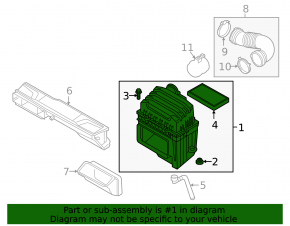 Air filter housing VW Atlas 18- 3.6