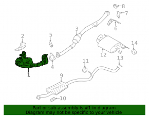 Exhaust manifold with catalytic converter Subaru XV Crosstrek 13-15