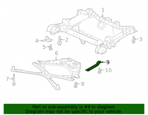 Rear subframe burr left Honda Clarity 18-21 usa