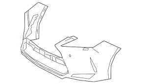 Bare front bumper Lexus RX350 RX450h 20-22 for parking sensors, without headlight washers, F-sport