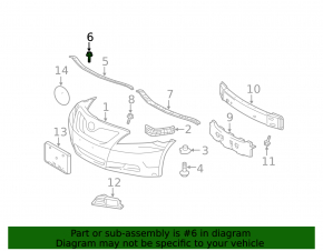 Front bumper bracket upper Toyota Camry v40 07-09