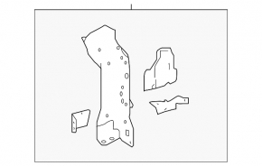 Left side TV bracket for Toyota Corolla 20-26