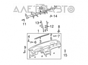 Lexus ES300 ES330 underdash reinforcement pipe