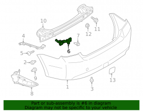 Rear bumper mount right Subaru Impreza 4d 17-23 GK