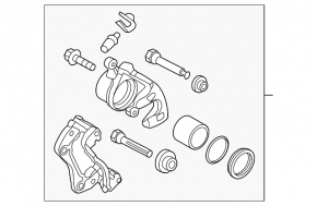 Front right caliper assembly Hyundai Elantra UD 11-16