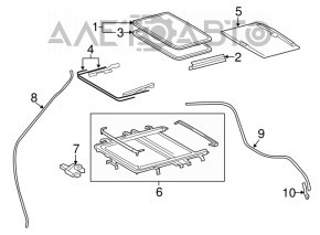 Toyota Highlander 14-19 sunroof motor