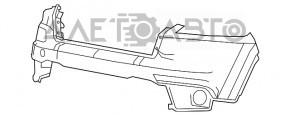 Bare front bumper upper part Jeep Cherokee KL 14-18 for parking sensors, without plug towing hook