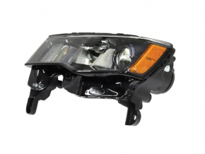 Headlight front left bare Jeep Grand Cherokee WK2 16-22 halogen, dark
