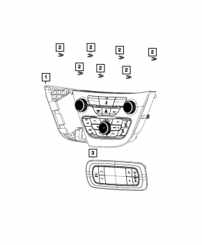 Chrysler Pacifica 20 Rear Seat Climate Control - Ceiling Mounted, Gray
