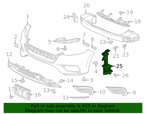 Radiator deflector left Honda Insight 19-22
