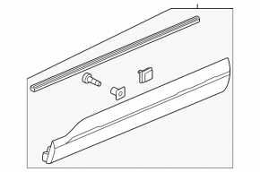 Door trim lower front right Honda CRV 23- structure with seal