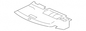 Trunk Floor Acura MDX 14-20 Black