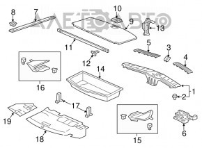 Trunk Floor Acura MDX 14-20 Black